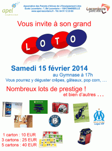 Invitation au loto du 15 février